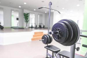 Fitness centrum a/nebo fitness zařízení v ubytování PLAZA Hotel Hanau