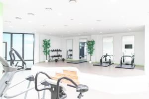 Fitness centrum a/nebo fitness zařízení v ubytování PLAZA Hotel Hanau