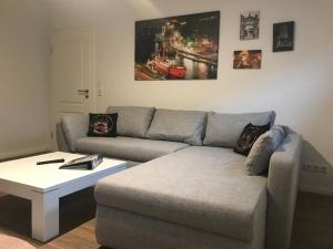 Ein Sitzbereich in der Unterkunft Ferienhaus Kluntje