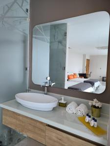 Baðherbergi á Hotel Perla Spondylus