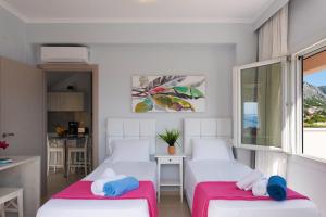Posteľ alebo postele v izbe v ubytovaní Corfu Sea View Villa - Cleo