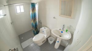 Et badeværelse på Blu Hostel