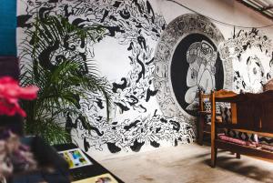 Posezení v ubytování Yaxche Centro Hostal y Camping
