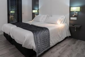 A bed or beds in a room at Apartaments y Habitacions Entre Volcans