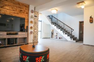 TV a/nebo společenská místnost v ubytování Pensiunea Maramures Guesthouse