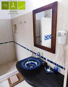 Arandu ecolodge tesisinde bir banyo