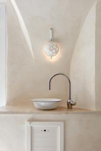 a sink in a kitchen with a ceiling at Stará Pekárna/Old Bakery in Znojmo