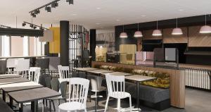 Kuchyň nebo kuchyňský kout v ubytování B&B HOTEL Paris Créteil