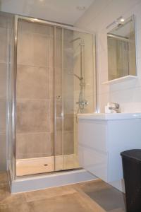 Ett badrum på Hotel Vallis