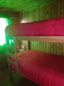 Postel nebo postele na pokoji v ubytování Cabañas Tu Bosque