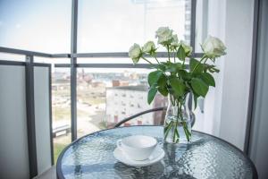 Balkon lub taras w obiekcie Apartamenty "Bastion Wałowa'' Q4Apartments