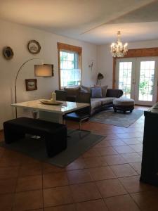 Posezení v ubytování Ferienhaus Ahornallee