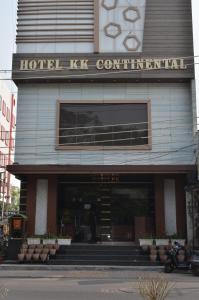 a hotel kx continental building with stairs in front of it at Hotel KK Continental 50 Meter from Railway Station - Amritsar in Amritsar