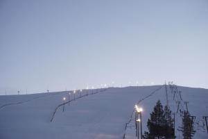 Lapin Lumilomat durante l'inverno