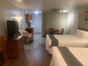 TV a/nebo společenská místnost v ubytování Hotel and Suites Les Laurentides