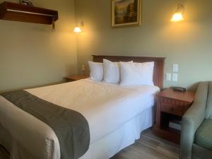 Postel nebo postele na pokoji v ubytování Hotel and Suites Les Laurentides