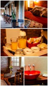 a collage of pictures of a room with a sink at Cabañas Solar del Paso in Paso de la Patria