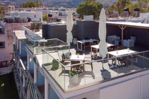 A balcony or terrace at Georgioupolis Beach Hotel