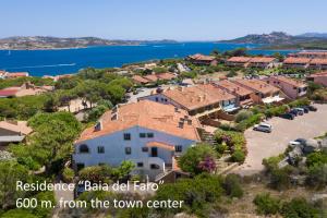 an aerial view of a house with a parking lot at Baia Del Faro in Palau