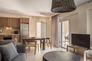 Kuchyň nebo kuchyňský kout v ubytování Deluxe Kefalonia Apartment Apartment Canella 1 Bedroom Outdoor Pool Karavomilos