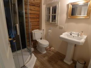 Koupelna v ubytování Heuholzmühle Privatzimmer