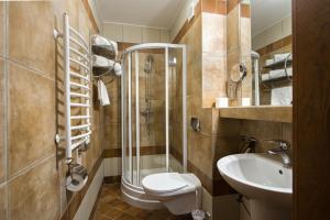 Kúpeľňa v ubytovaní Hotel Zalesie
