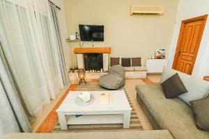TV a/nebo společenská místnost v ubytování Aloe Villa Chania Crete