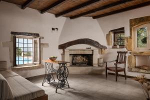 A seating area at The Quintessential Cretan Villa