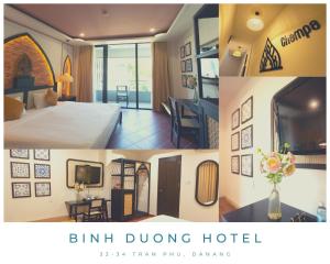 Giường trong phòng chung tại Binh Duong Resident Hotel