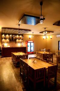 A restaurant or other place to eat at Hotel the Narayani