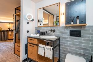 Kuchyň nebo kuchyňský kout v ubytování Apart Hotel Wasserturm
