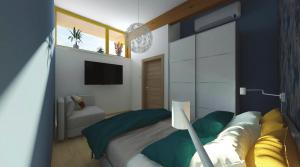 En eller flere senger på et rom på Apartmány Meander Thermal & Ski Rezort Oravice