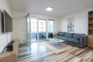 Гостиная зона в Apartement Laatzen nähe Messe