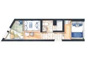 a drawing of a floor plan of a house at Sakura Cross Hotel Shinjuku East Annex in Tokyo
