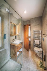 a bathroom with a sink and a toilet at Apartment Claudie de Luxe in Demanovska Dolina +31 photos