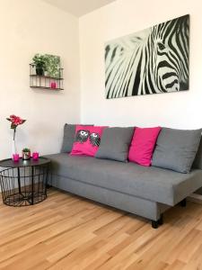 Ruang duduk di No2 TOP Apartment4YOU - 3 Zimmer, 1-6 Pers, Saarbrücken - Jägersfreude Saarbruecken