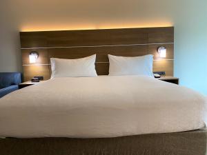 a large white bed in a hotel room at Holiday Inn Express Hotel & Suites Somerset Central, an IHG Hotel in Somerset