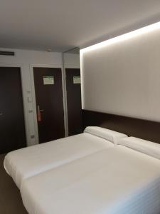 A bed or beds in a room at Hotel Olot Centre