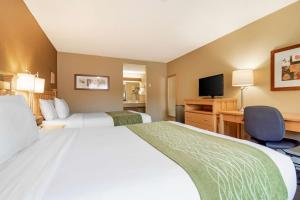 Giường trong phòng chung tại Econo Lodge Inn & Suites - North Vancouver