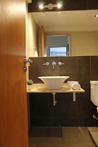 ein Bad mit einem Waschbecken und einem Spiegel in der Unterkunft FANCY HOME in San Carlos de Bariloche