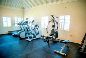 Fitnesscenter och/eller fitnessfaciliteter på L&V Paradise Vacation Home with Pool and Gym