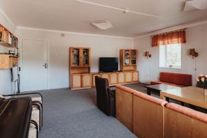 Kuchyň nebo kuchyňský kout v ubytování Staadioni Hotel