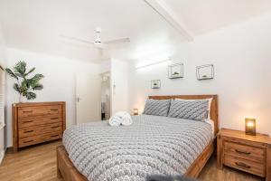 Postel nebo postele na pokoji v ubytování Grasstree Beach Shacks