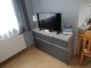 En tv och/eller ett underhållningssystem på Apartament nad Gorczańskim Strumieniem
