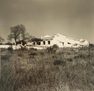 a black and white photo of a house in a field at Cortijo Boutique Marbella in Marbella