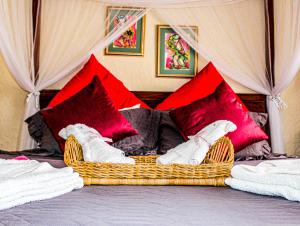 Postelja oz. postelje v sobi nastanitve Ann's Lodge & Camping