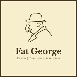 a drawing of a man with a hat on his head at Fatty George in Vienna