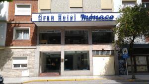 a building with a sign for agan hotel morocco at Gran Hotel Monaco in Mar del Plata