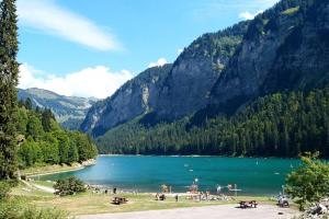 Kép L'Enchalpe, Grand et lumineux studio avec coin montagne 5 personnes, 60m des pistes, PISCINE COUVERTE, WIFI, grand balcon expo EST, DRAPS NON COMPRIS szállásáról Saint-Jean-dʼAulps-ban a galériában