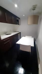 uma cozinha com um lavatório e uma bancada em SUITES LONDRES 212 em Cidade do México